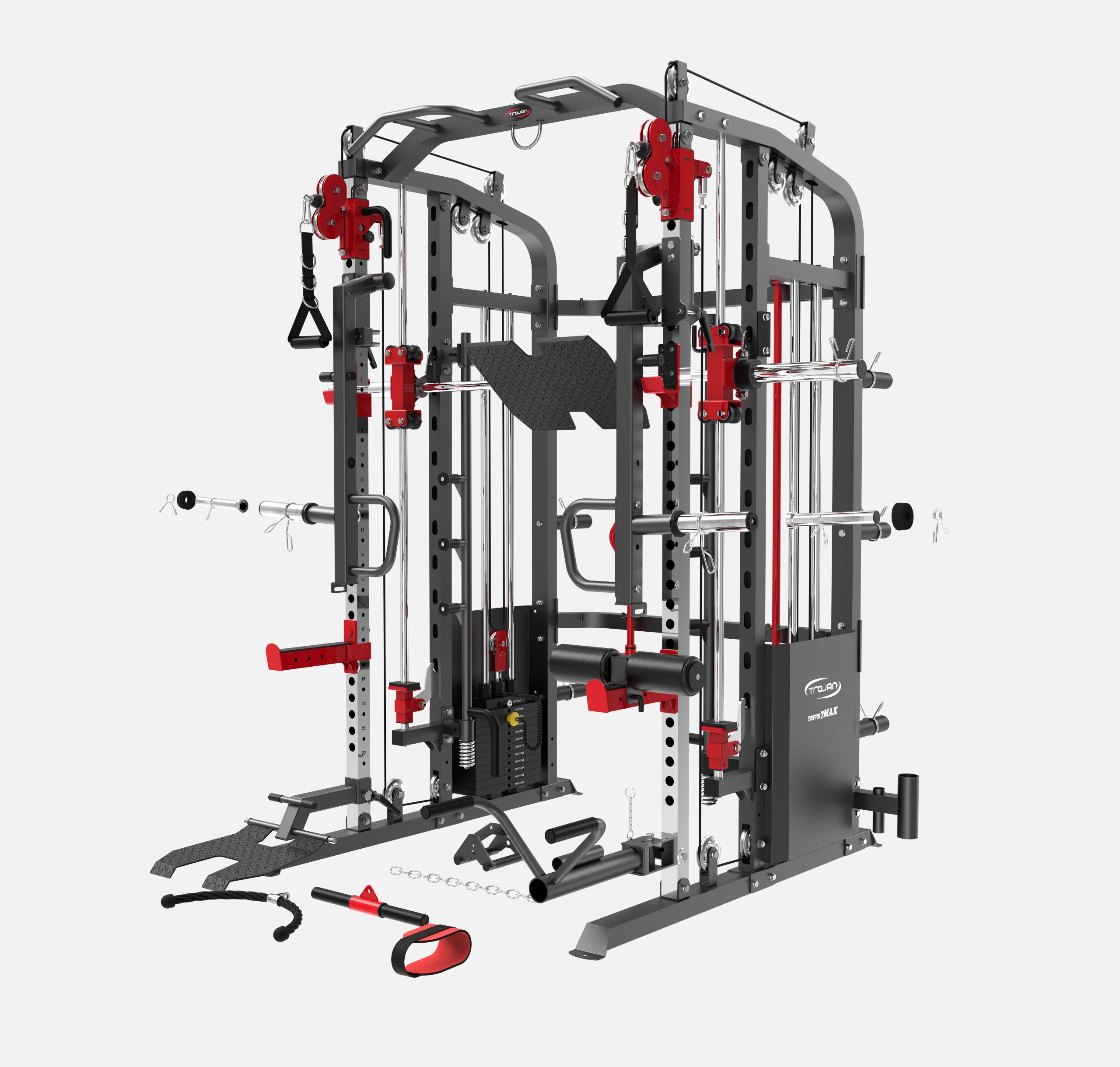 Smith Machine Functional Trainer FPR7MAX 2 X 72 Kg Weight Stacks L Trojan Fitness