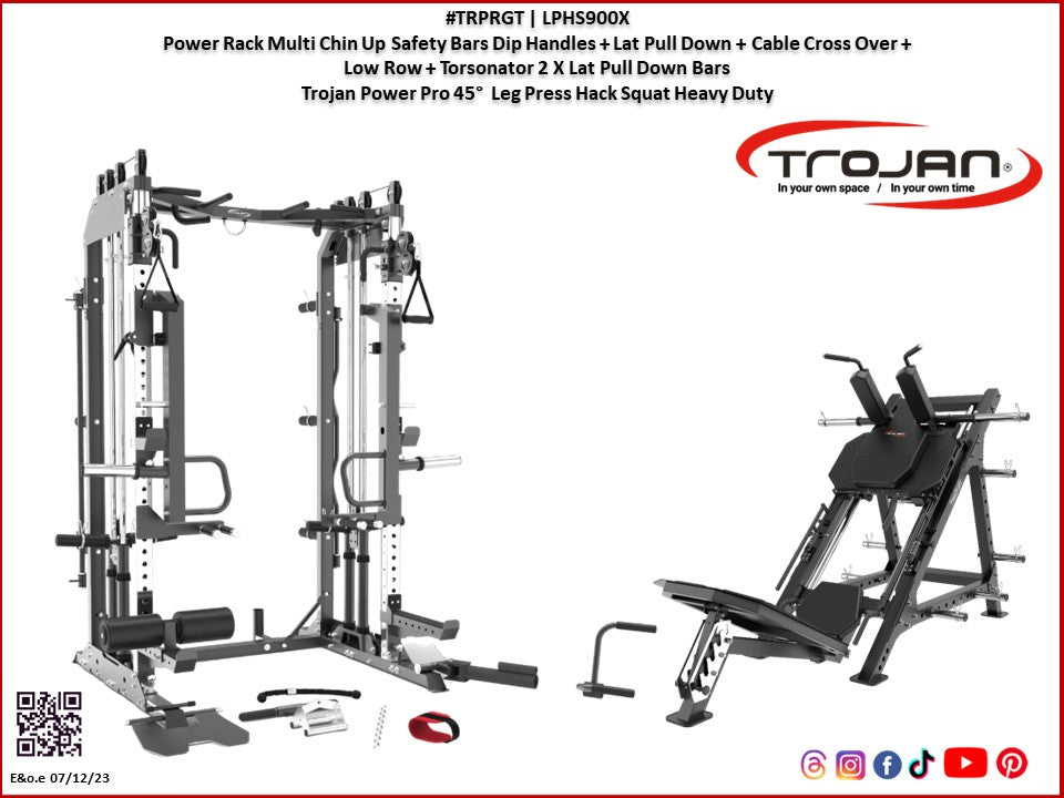 Power Rack Cable Cross Lat Pull Down Functional Trainer Power Pro Le Trojan Fitness